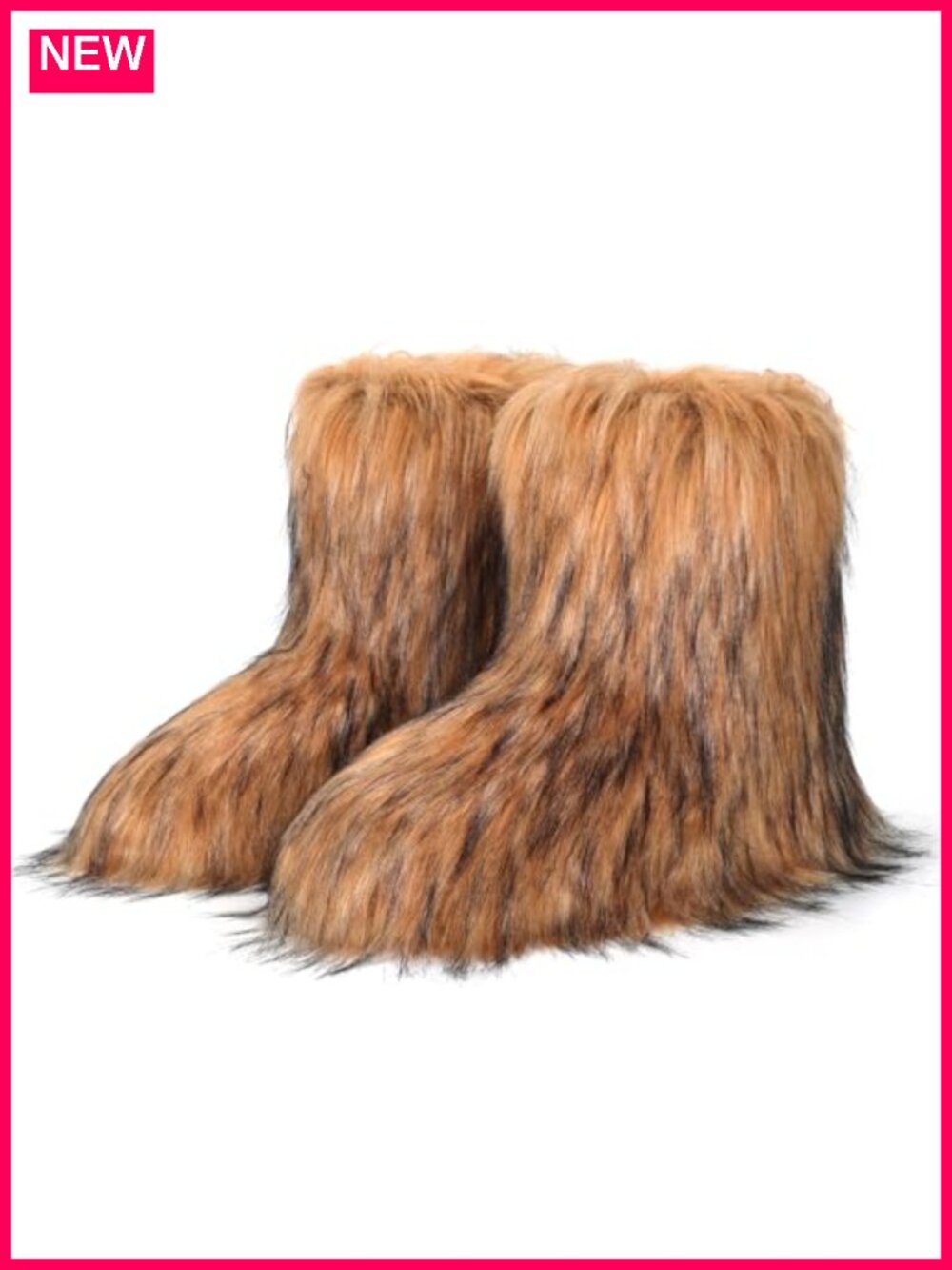 Women's Faux Fur Snow Boots Warm Mid-Calf Winter Boots